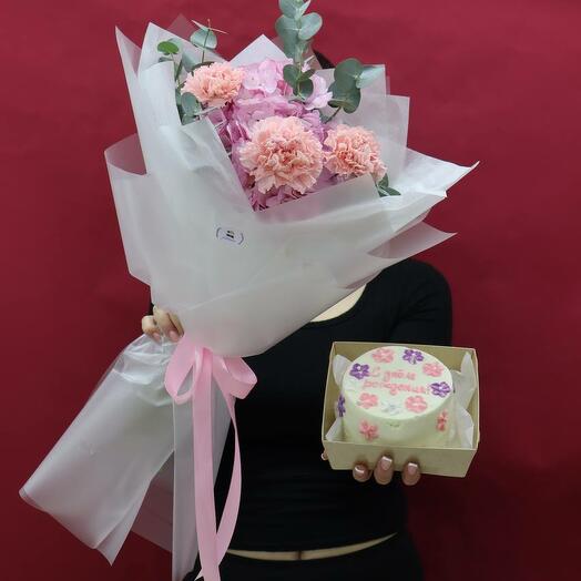 Сет "День рождения" с гортензией