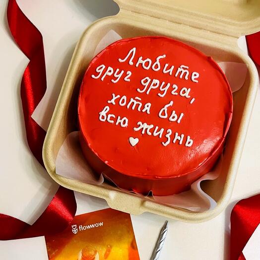 Бенто-торт «Любите друг друга»