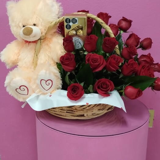 Cesta con flores