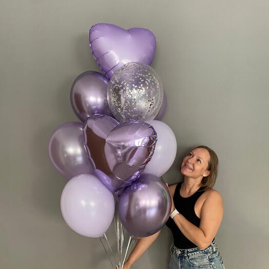 Globos de cumpleaños para niña, para niña, para mamá de globos lila