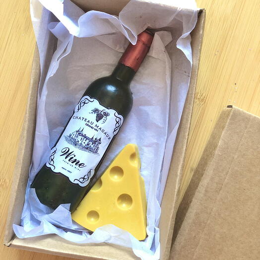 Soap set wine and cheese