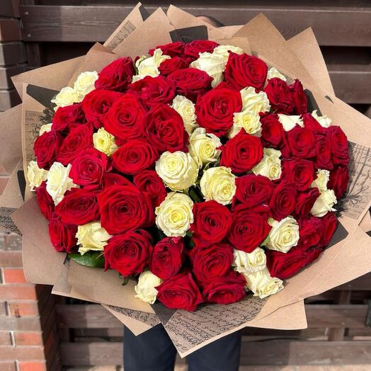 Букет из 101 розы 🌹