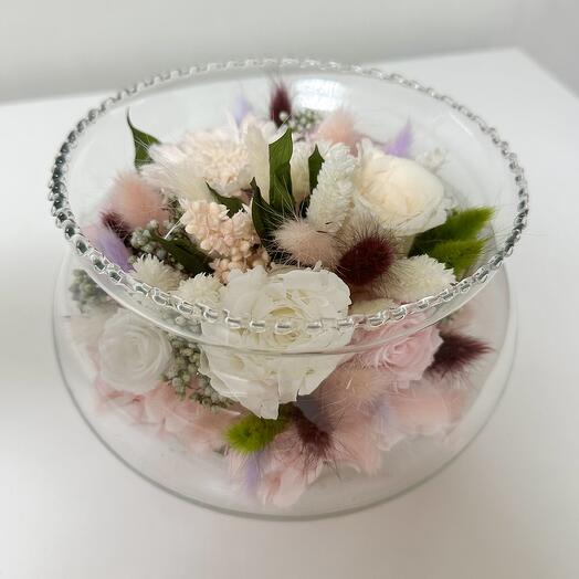 Нежное послание🌸 композиция в стекле