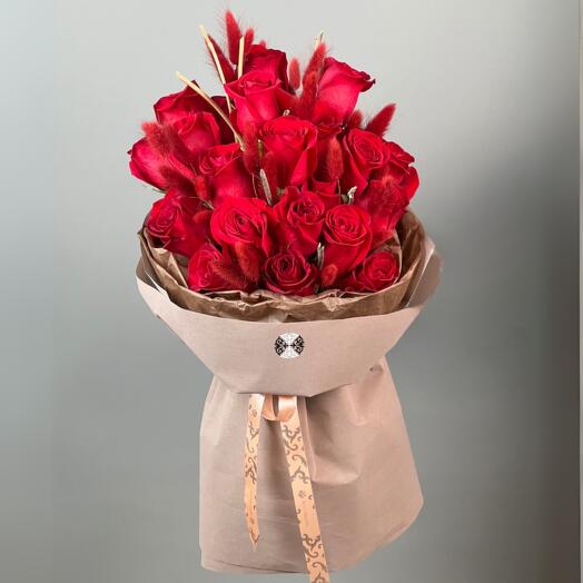 Цветы Букет Art Flowers Кызыл Жалын