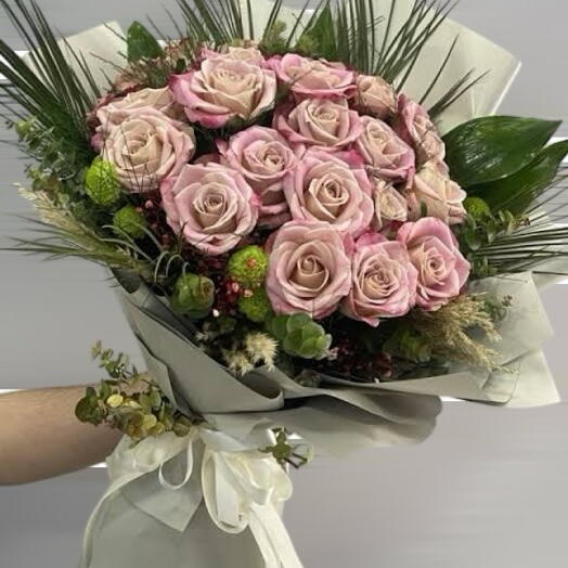 Pink Roses 15 Adet