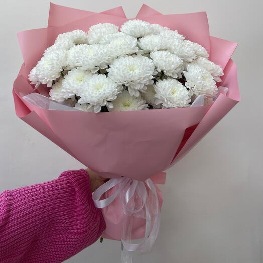 Букет Flower lace из кустовой хризантемы Алтай