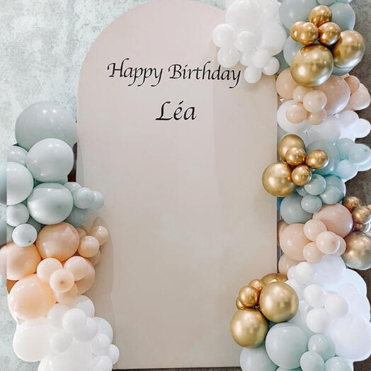 Classy Birthday decor Balloon Arch