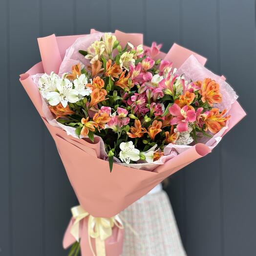 Букет из 15 альстромерии🧡