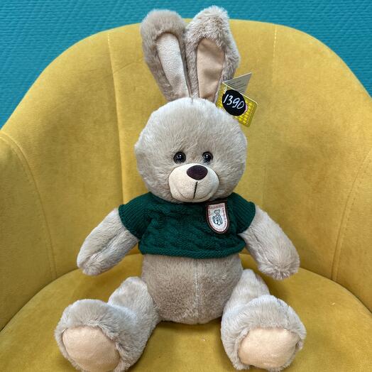 Мягкая игрушка заяц в свитере