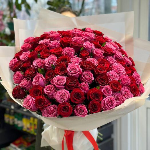 Ramo de 51 rosas rojas de 50 cm