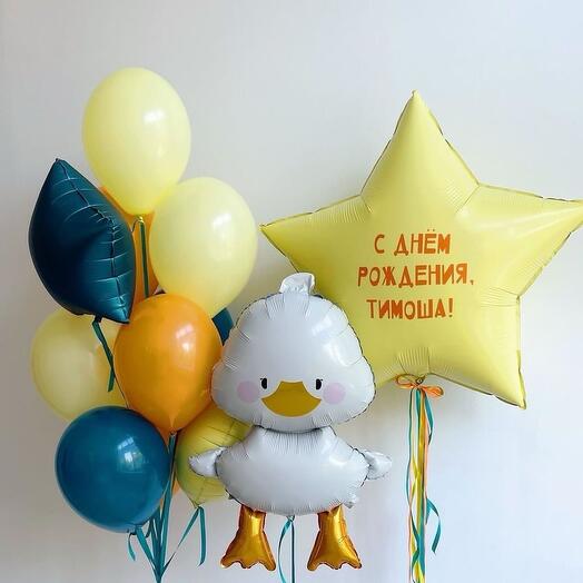 Композиция с утенком на день рождения