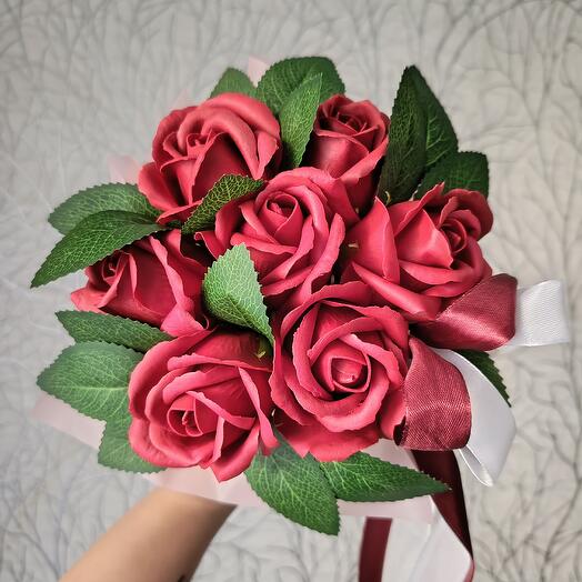 Мыльный букет красных роз 🌹