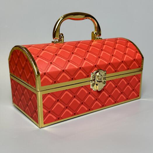 Подарочный сундук Pawns Collection ручной работы Chest Red Medium 23*14 см