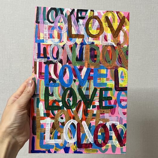 Картина Love средняя