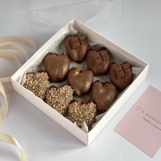 Финики в шоколаде комплимент для мамы, для коллеги, для сестры, для подруги, в благодарность врачу, учителю