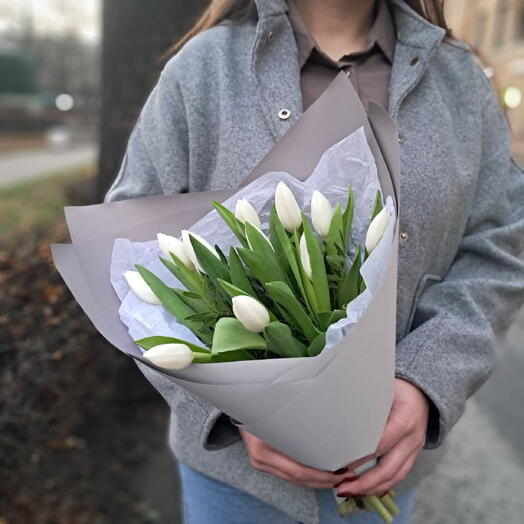 Нежные тюльпаны 11шт для мамы