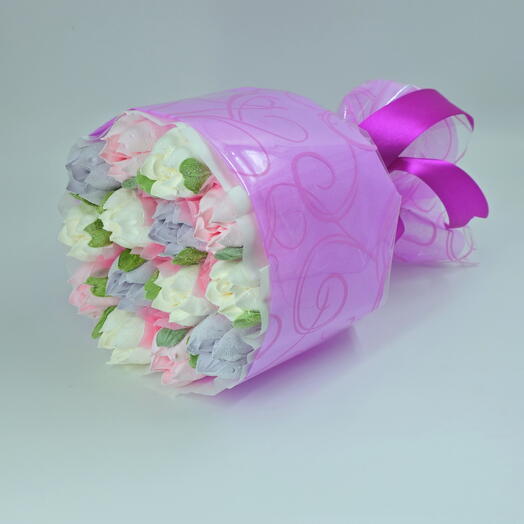 Тюльпаны из зефира,  букет (Агата Сирень)