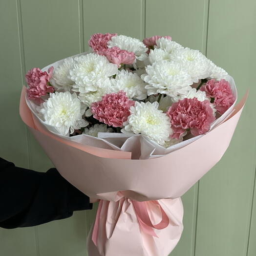 Хризантема с диантусами