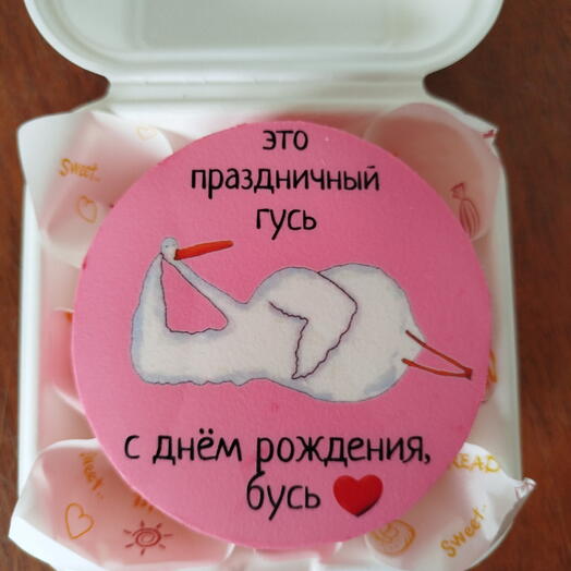Бенто Праздничный гусь розовый
