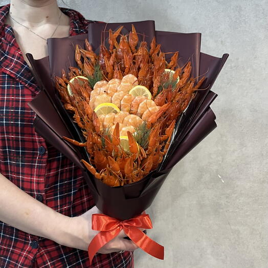 Букет из раков с креветками