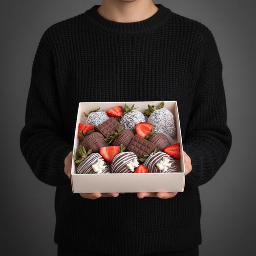 Набор клубники в шоколаде «Минутка счастья» 9 ягод