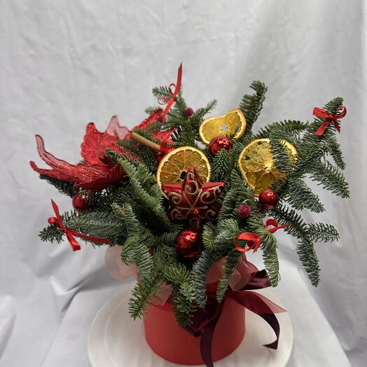 Новогодняя Композиция Прекрасный Красный