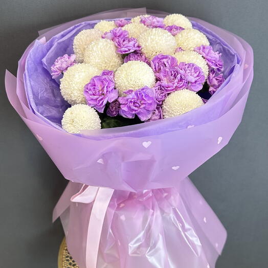 Букет из 13 момоко 5 гвоздики