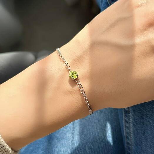 Браслет с кристаллами Swarovski Citrus Green