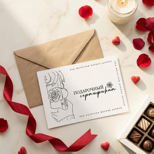 Сертификат на парную фотосессию