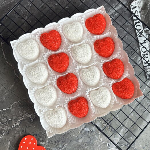 Подарок девушке сердечки из зефира