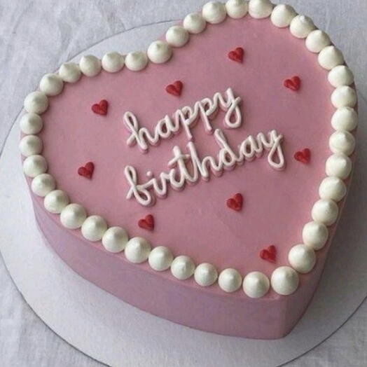 Торт розовое сердце