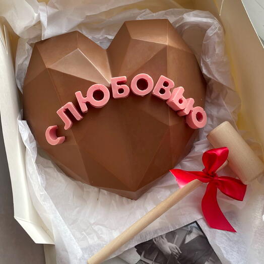Сердце - сюрприз с молотком + 9 сердечек внутри
