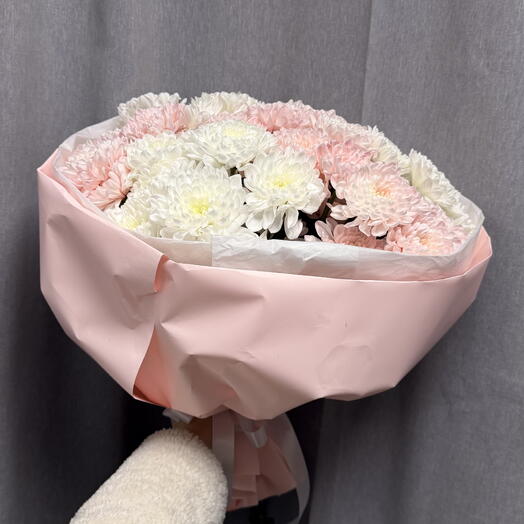 Монобукет из 7 хризантем 🌸🩷