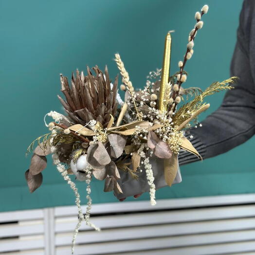 Декор для интерьера из сухоцветов