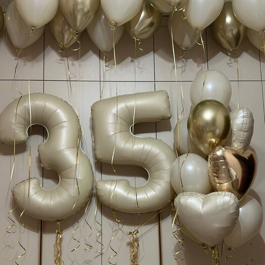 Шары бежевые 35