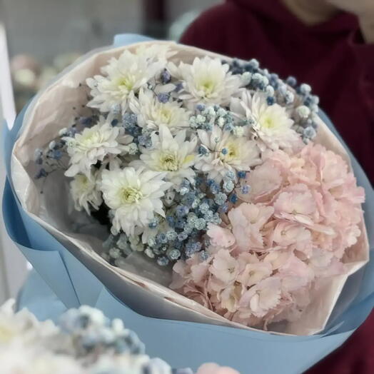 🦋Букет гортензия и хризантема