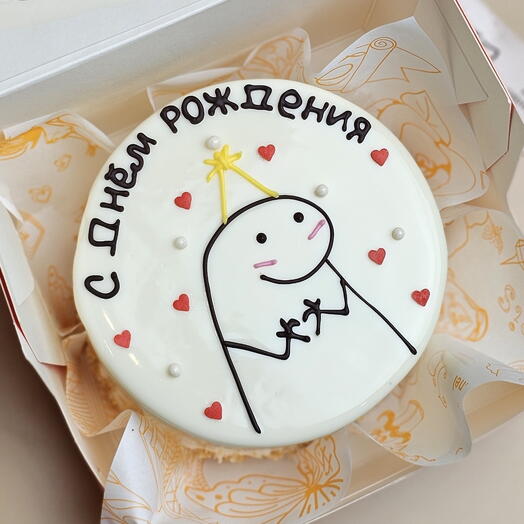 Бенто торт С днём рождения сердечки
