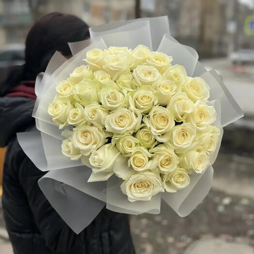 Букет из белых роз 🤍 35