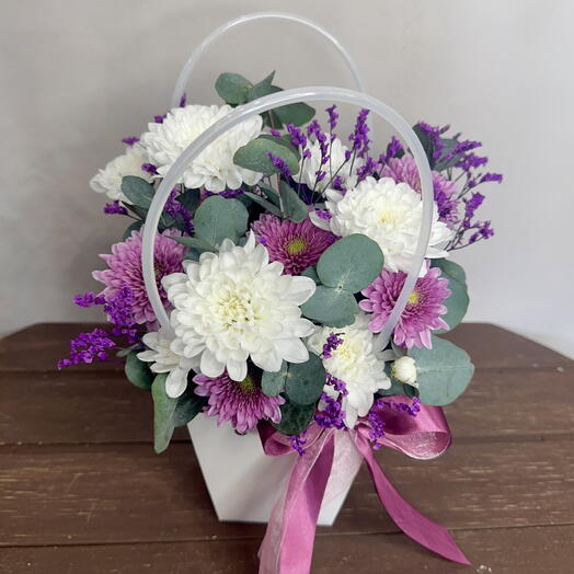 Сумочка с хризантемами 💜🌸