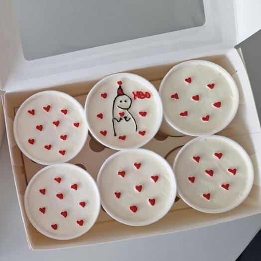 Бенто-торт в стакане/Cake to go 6 шт на день рождения