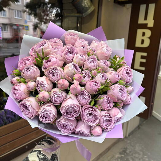 Лавандовые пионовидные 4