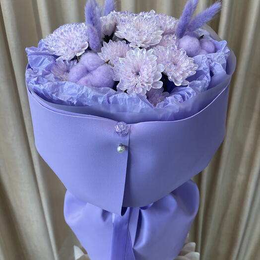 Букет из лавандовой хризантемы 💜