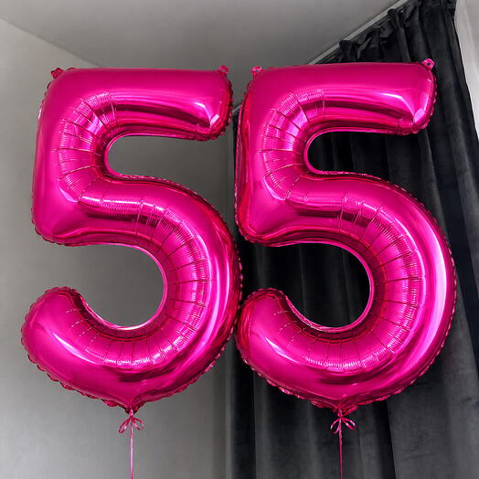 Шар фольгированный цифра «55»