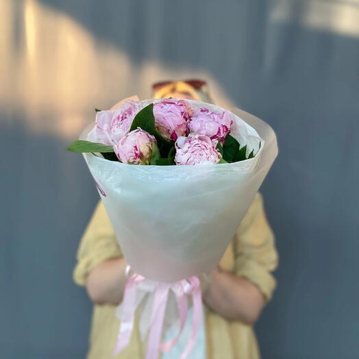 Мини букет из Пионов