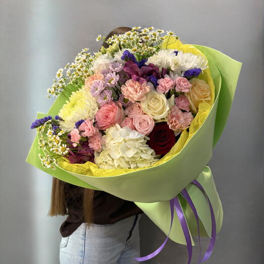 Дофамины Букет 💐 Размер L 💐 Микс Всех Цветов