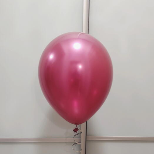 Шар хром (красный) сатин Pomegranate с гелием. Гелиевые воздушные шарики на любое мероприятие, день рождения, юбилей корпоратив