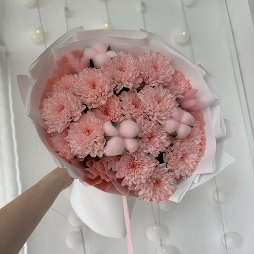 Нежный букет из хризантем 🌸