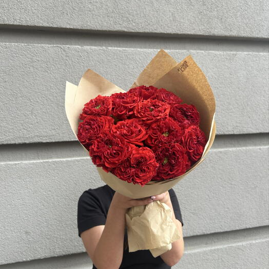 Букет «Красный монстр любви» ️🤩 Пионовидные, сочные розы 🥰 которые покорят ее сердце