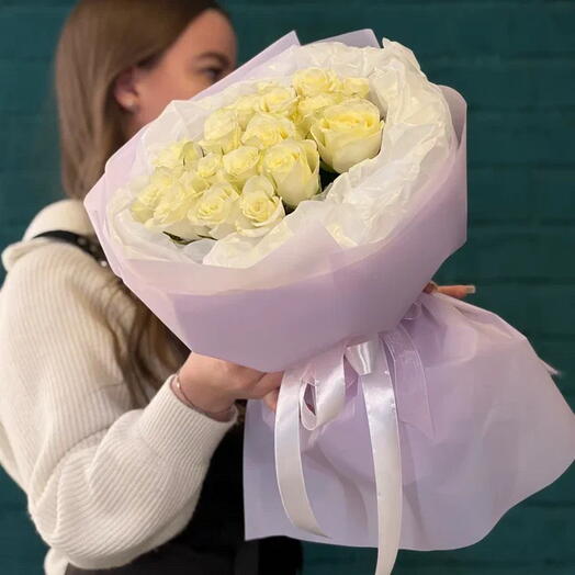 ОГО❗️Только сегодня😻 Букет из белых роз и доставкой от FW😻