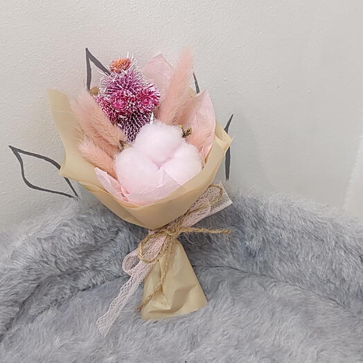 💕Букет комплимент из сухоцветов с ирингиумом